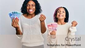  Presentation with proud american - PPT theme having beautiful-african-american-mother background and a soft green colored foreground