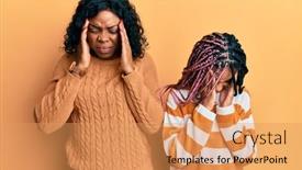  Presentation with wool - Audience pleasing slide deck consisting of beautiful-african-american-mother backdrop and a coral colored foreground