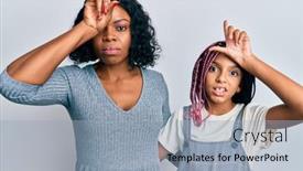  Presentation with african people - PPT theme enhanced with beautiful-african-american-mother background and a light blue colored foreground