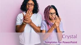  Presentation with arthritis - Slide set with beautiful-african-american-mother background and a lemonade colored foreground