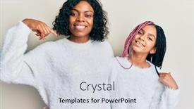  Presentation with proud american - PPT layouts having beautiful-african-american-mother background and a sky blue colored foreground