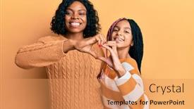  Presentation with love mother - PPT layouts featuring beautiful-african-american-mother background and a coral colored foreground