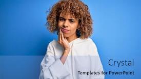  Presentation with african american dental - Audience pleasing slide deck consisting of beautiful-african-american-sporty-woman backdrop and a light blue colored foreground