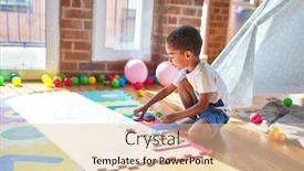  Presentation with maths - PPT theme with beautiful-african-american-toddler-playing background and a lemonade colored foreground