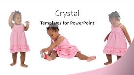  Presentation with pink white - Slide deck featuring beautiful-african-american-triplets background and a white colored foreground