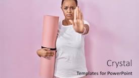  Presentation with sing - Slide set enhanced with beautiful-african-american-woman-holding background and a lemonade colored foreground