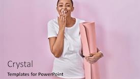  Presentation with scandal - PPT layouts having beautiful-african-american-woman-holding background and a lemonade colored foreground