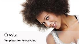  Presentation with elementary school african american female career - Colorful presentation design enhanced with beautiful african american woman looking backdrop and a  colored foreground