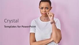  Presentation with lips mouth - PPT theme having beautiful-african-american-woman-standing background and a lemonade colored foreground