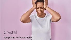  Presentation with migraine - Slide deck featuring beautiful-african-american-woman-standing background and a lemonade colored foreground