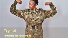  Presentation with proud american - Slides having beautiful-african-american-woman-wearing background and a violet colored foreground