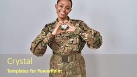  Presentation with american heart - Presentation featuring beautiful-african-american-woman-wearing background and a violet colored foreground