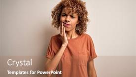  Presentation with african american dental - Audience pleasing theme consisting of beautiful-african-american-woman backdrop and a coral colored foreground