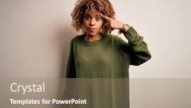  Presentation with skin infection - Colorful theme enhanced with beautiful-african-american-woman backdrop and a coral colored foreground