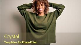  Presentation with curly hair - Theme featuring beautiful-african-american-woman background and a tawny brown colored foreground