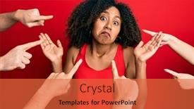  Presentation with afro - Audience pleasing presentation theme consisting of beautiful-african-american-woman backdrop and a red colored foreground