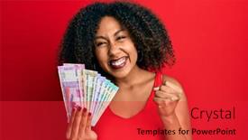  Presentation with american indian - Colorful PPT theme enhanced with beautiful-african-american-woman backdrop and a red colored foreground