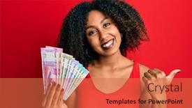  Presentation with american indian - PPT theme with beautiful-african-american-woman background and a coral colored foreground