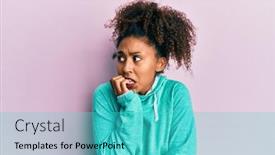  Presentation with afro - Amazing theme having beautiful-african-american-woman backdrop and a cyan colored foreground