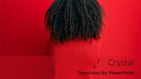  Presentation with afro - Slides featuring beautiful-african-american-woman background and a crimson colored foreground