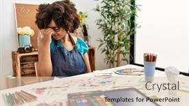  Presentation with afro - Presentation design having beautiful-african-american-woman background and a lemonade colored foreground