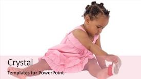  Presentation with baby fashion - PPT theme having beautiful african baby girl putting background and a lemonade colored foreground