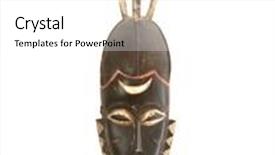  Presentation with mask - Audience pleasing slide deck consisting of beautiful african ceremonial mask isolated backdrop and a white colored foreground