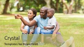  Presentation with parents - Beautiful slides featuring beautiful african family sitting backdrop and a  colored foreground