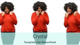  Presentation with winning - Audience pleasing PPT layouts consisting of beautiful african plus size model backdrop and a  colored foreground