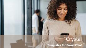  Presentation with smart - Cool new presentation theme with beautiful-african-smiling-young-smart backdrop and a coral colored foreground