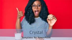  Presentation with chocolate milk - Beautiful presentation featuring beautiful-african-woman-drinking backdrop and a light blue colored foreground