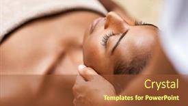  Presentation with african beauty - Beautiful PPT theme featuring beautiful-african-woman-getting-face backdrop and a red colored foreground