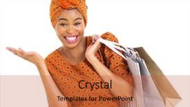  Presentation with african cloth - Presentation design consisting of beautiful african woman in traditional background and a red colored foreground