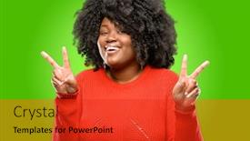  Presentation with camera - Presentation design having beautiful-african-woman-looking background and a red colored foreground