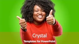  Presentation with happy smiling woman dental health - Presentation theme enhanced with beautiful african woman stand happy background and a crimson colored foreground