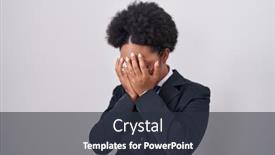 Presentation with curly hair - Slides consisting of beautiful-african-woman-with-curly background and a tawny brown colored foreground