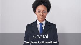  Presentation with simple business - Slides consisting of beautiful-african-woman-with-curly background and a tawny brown colored foreground