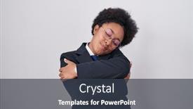  Presentation with hair care - Slide deck with beautiful-african-woman-with-curly background and a tawny brown colored foreground