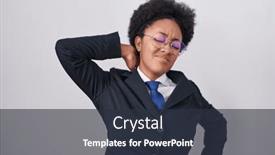  Presentation with injury - Presentation theme having beautiful-african-woman-with-curly background and a tawny brown colored foreground