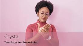  Presentation with inflammation - Presentation design enhanced with beautiful-african-woman-with-curly background and a coral colored foreground