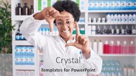  Presentation with creativity - Theme having beautiful-african-woman-with-curly background and a light gray colored foreground