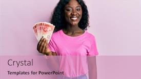  Presentation with israel - Slide deck consisting of beautiful-african-young-woman-holding background and a coral colored foreground