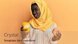  Presentation with islamic - Amazing presentation design having beautiful-african-young-woman-wearing backdrop and a coral colored foreground