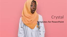  Presentation with hijab - Audience pleasing presentation consisting of beautiful-african-young-woman-wearing backdrop and a coral colored foreground
