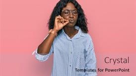  Presentation with lips mouth - PPT theme with beautiful-african-young-woman-wearing background and a light blue colored foreground