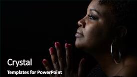  Presentation with afro - Slides enhanced with beautiful afro american woman background and a black colored foreground