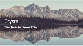  Presentation with wilderness - Colorful presentation design enhanced with beautiful-alpine-lakes-wilderness-area backdrop and a dark gray colored foreground