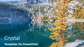  Presentation with wilderness - Presentation design with beautiful-alpine-lakes-wilderness-area background and a ocean colored foreground