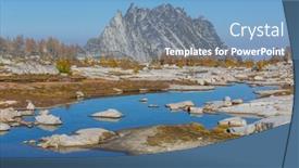  Presentation with wilderness - PPT theme consisting of beautiful-alpine-lakes-wilderness-area background and a teal colored foreground