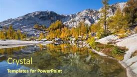  Presentation with wilderness - Presentation design consisting of beautiful-alpine-lakes-wilderness-area background and a  colored foreground